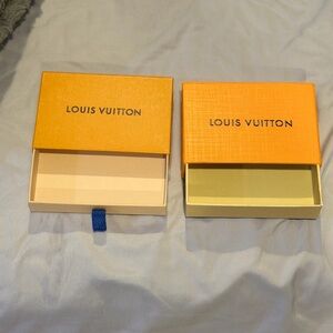 Louis Vuitton Small Drawer Boxes with Blue Pull Tab - Set of 2 Bundle